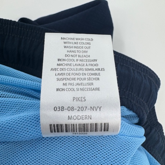 Five Four Swim Trunks Men 32 Blue Shorts Mesh Lined Elastic Drawstring Beach - Picture 12 of 15